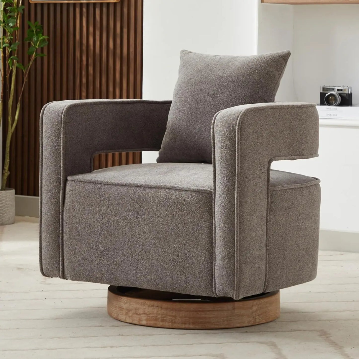 Upholstered Swivel Accent Chair Set Of 2