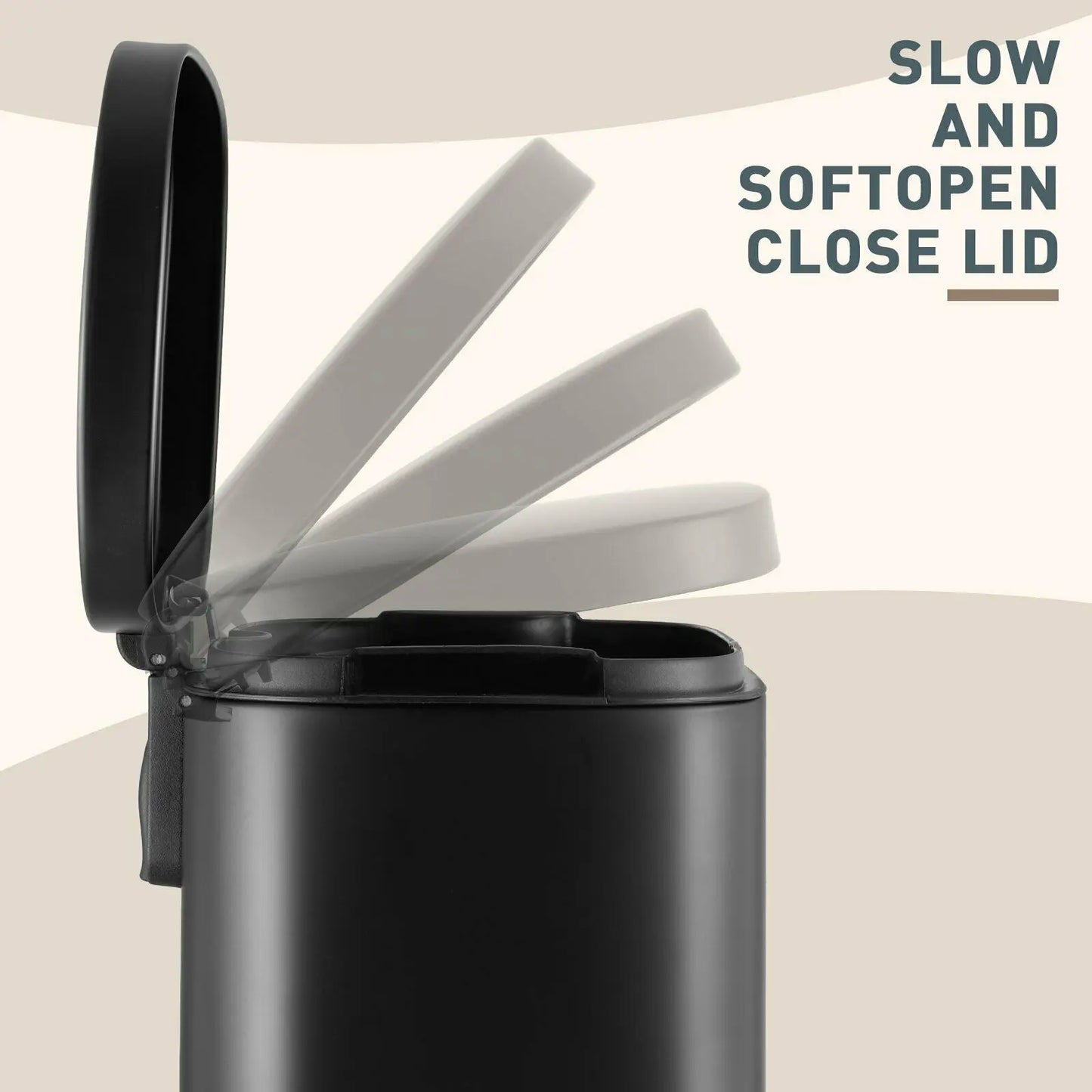 Rectangular Trash Can Soft-Close Foot Pedal