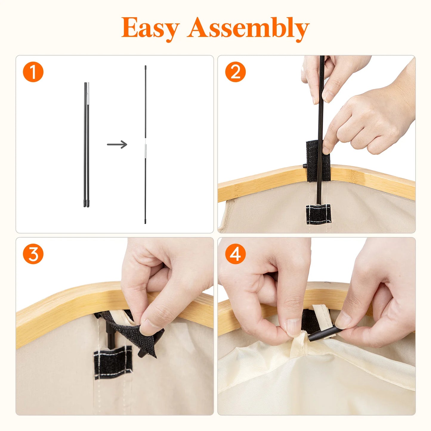 50L Slim Laundry Hamper With Lid