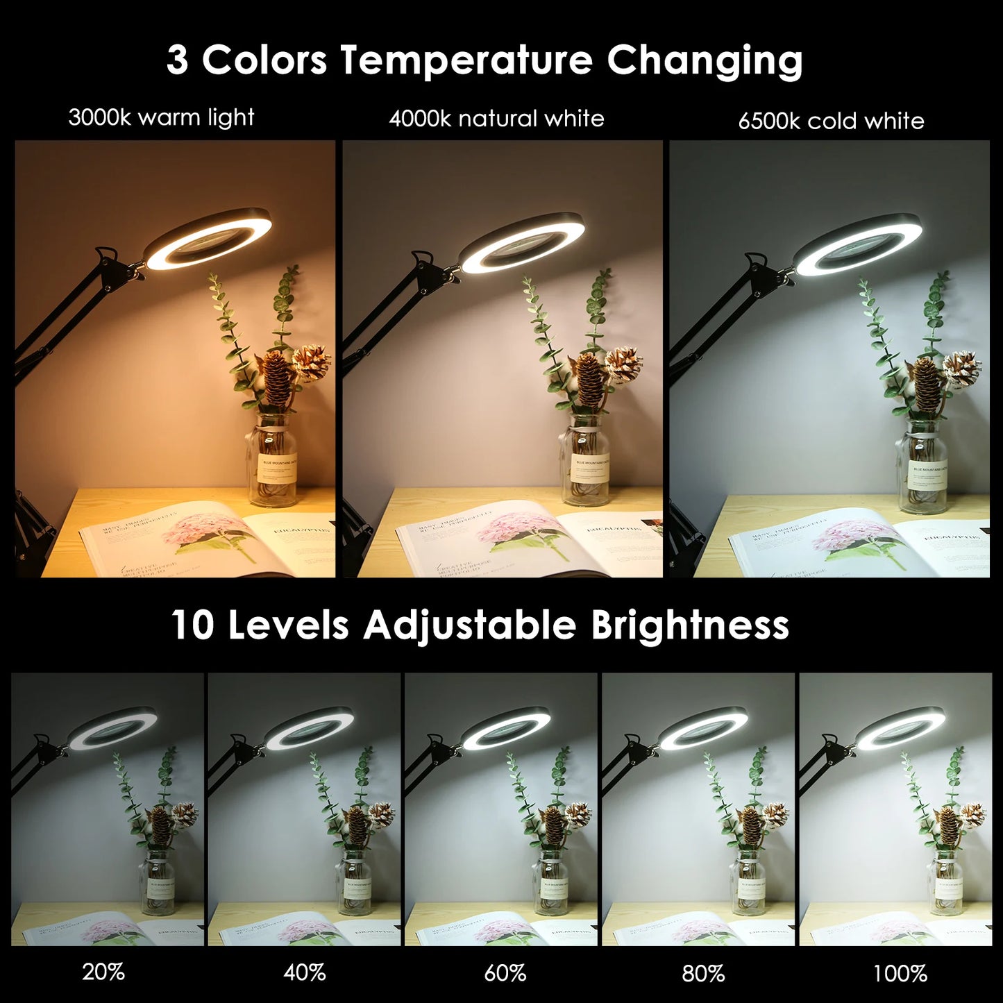 Clamp-on Flexible Table Lamp