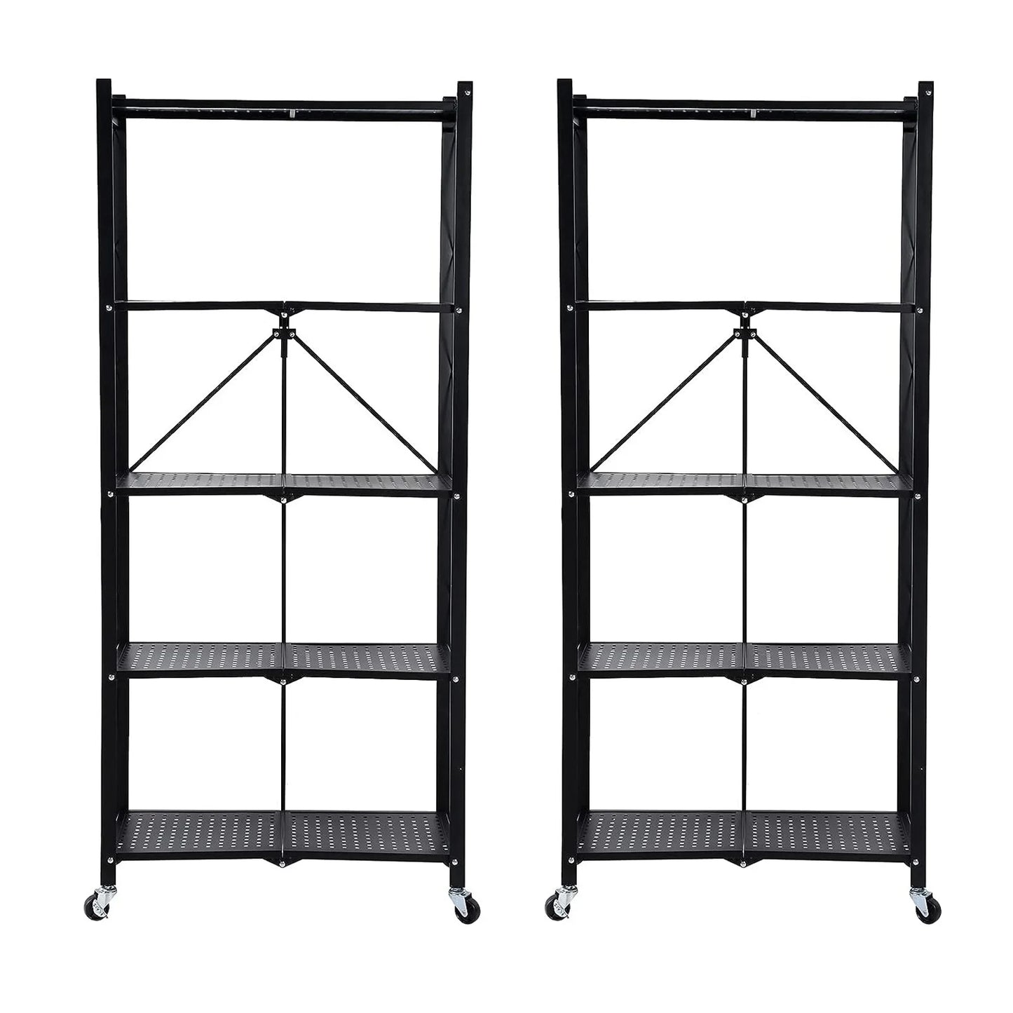 Metal Storage Shelving 5-Tier With Wheels