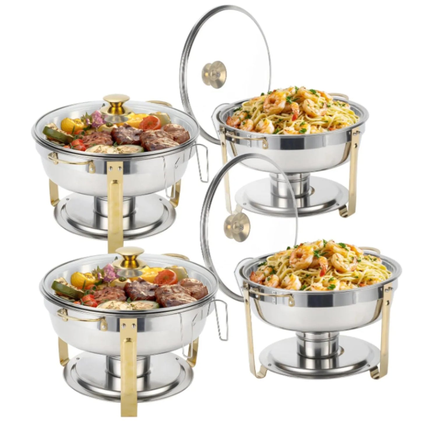 2/4/6 Pack Stainless Steel Chafing Dish