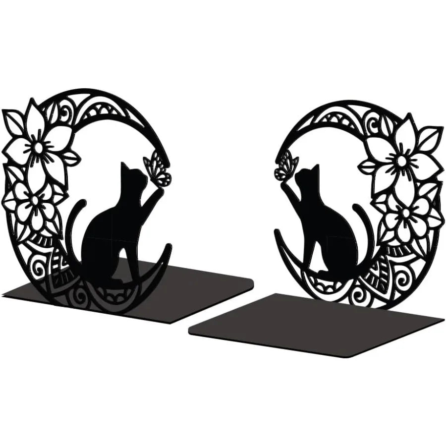 Heavy Duty Metal Bookends 5.3x4.3x5.3 Cast Iron