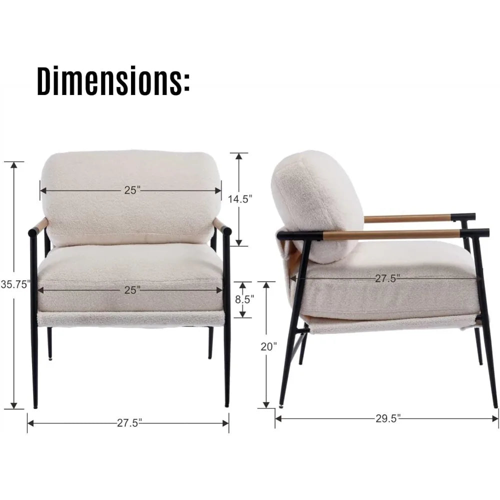 Sherpa Accent Chairs Set of 2