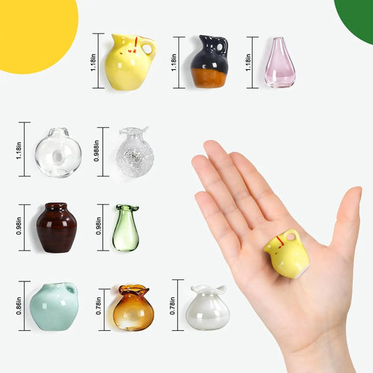 10-Pack Mini Magnetic Vases