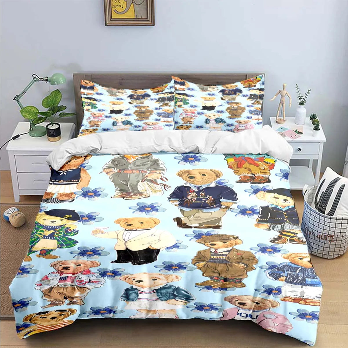 Bear Bedding Set Single Twin Full King Size