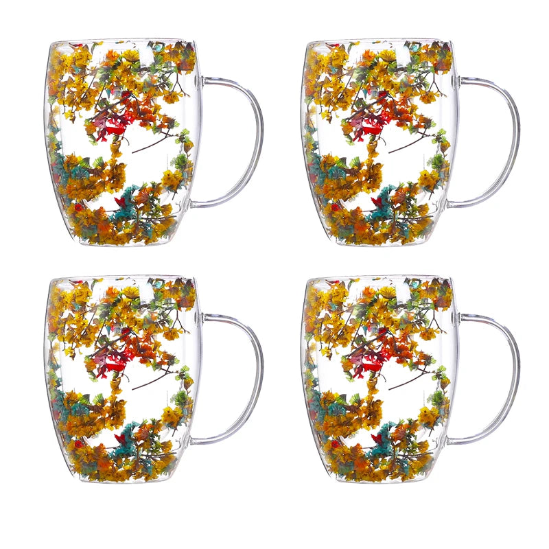 4 Pieces, 12oz Double-Layer W/ True Dried Flower