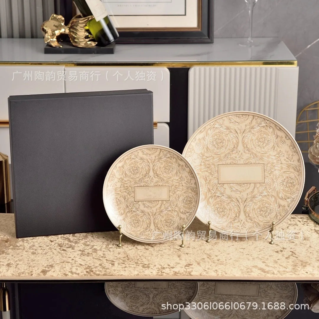 European Luxury Western Dinner Plate Set