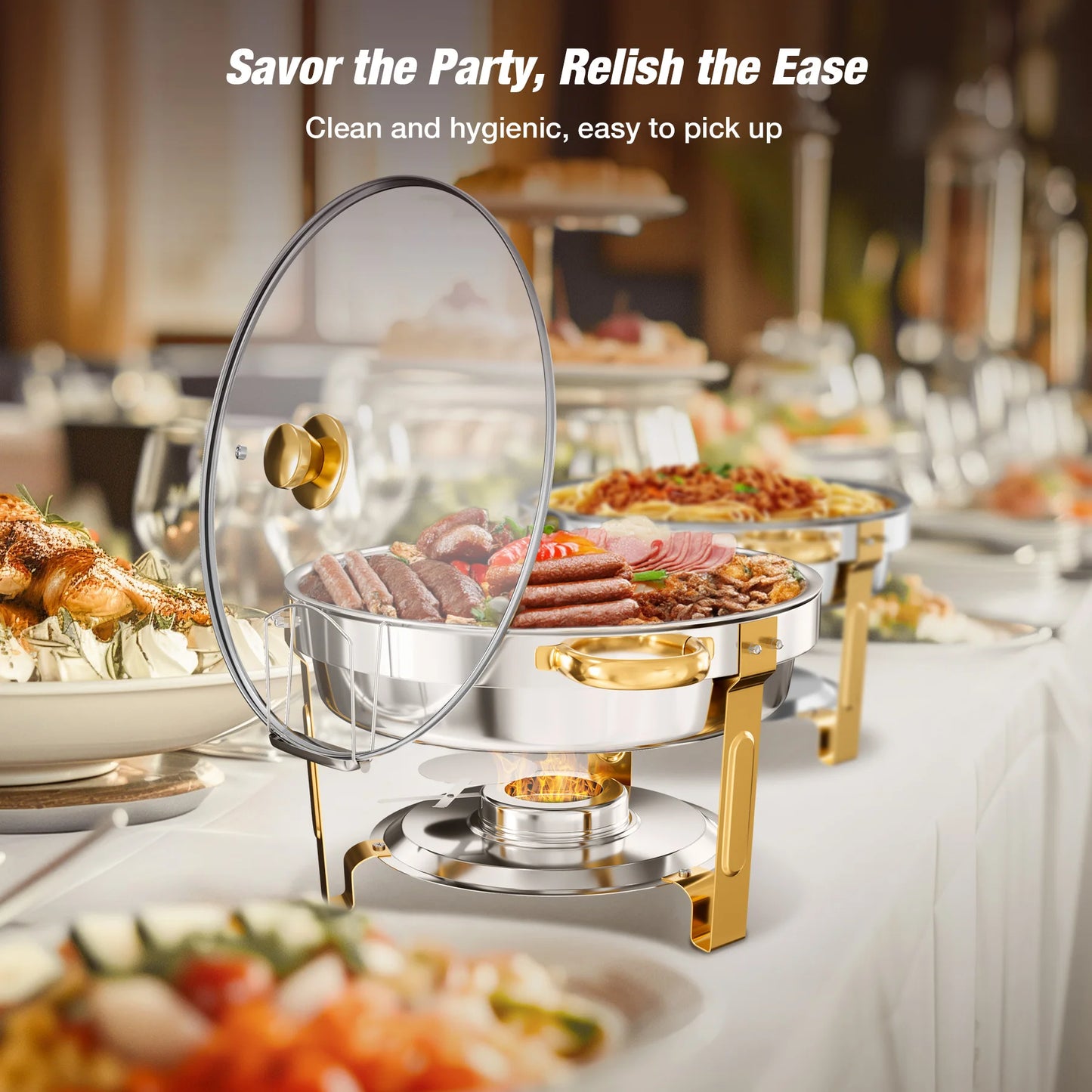 2/4/6 Pack Stainless Steel Chafing Dish