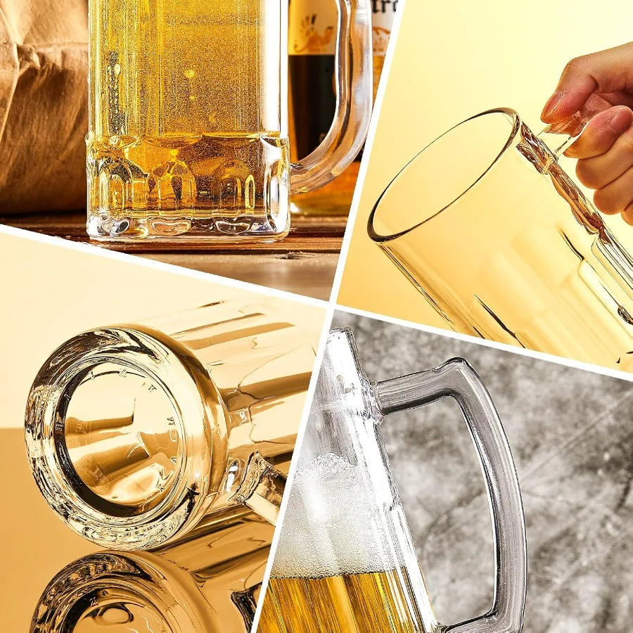 2 Pack Heavy Large Beer Glasses