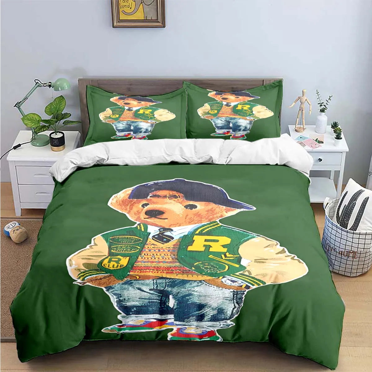 Bear Bedding Set Single Twin Full King Size