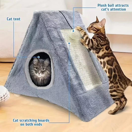 Pet Bed Plush Toy Ball Scratching Board