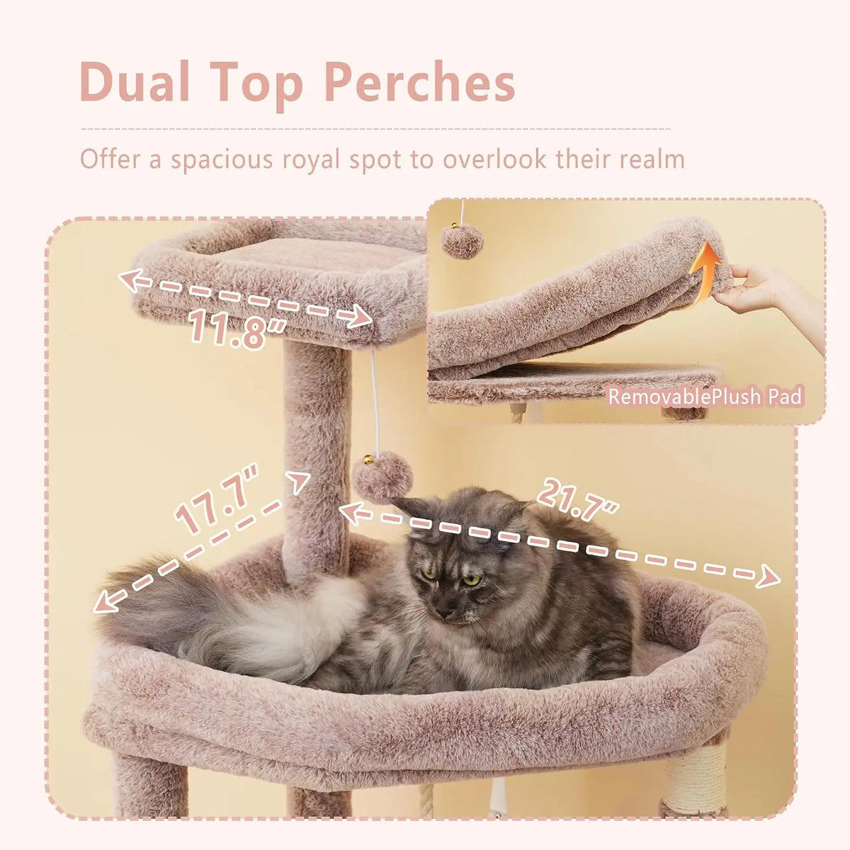 64.2" Cat Tree for Large Indoor Cats