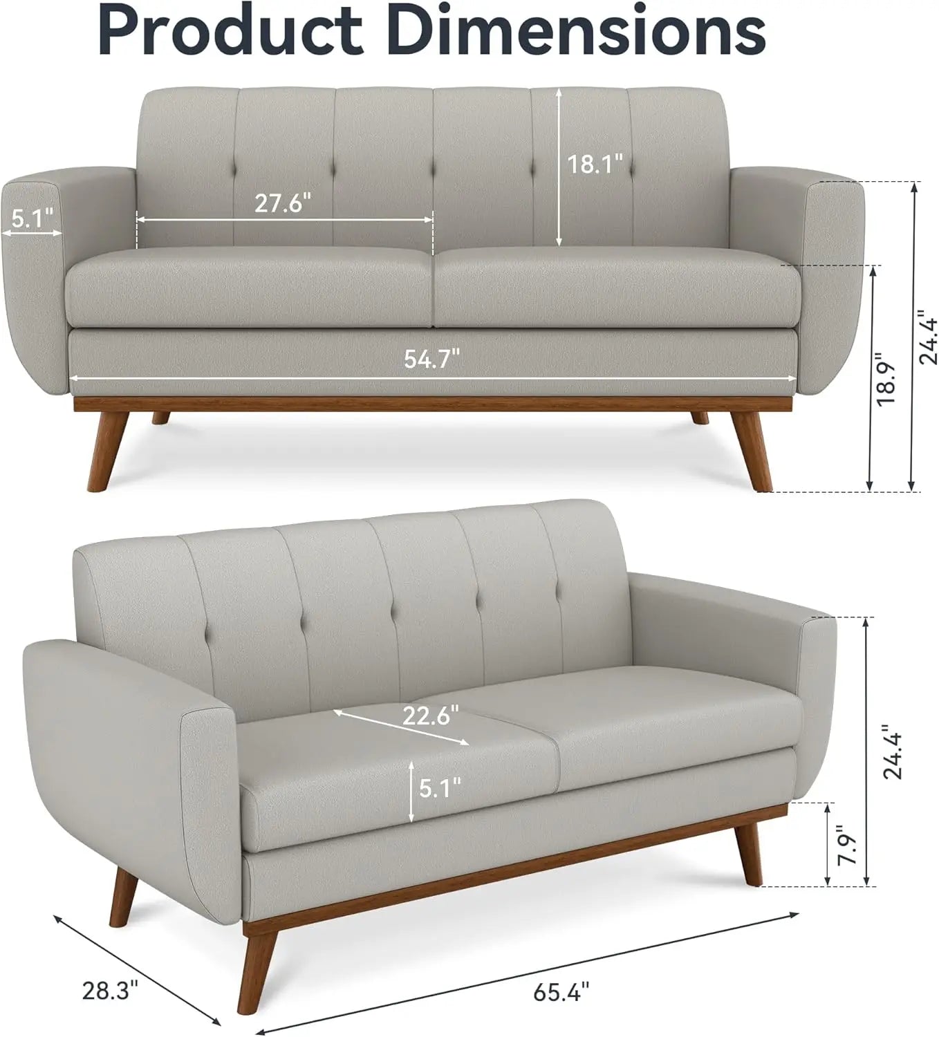Core 66'' Loveseat Sofa