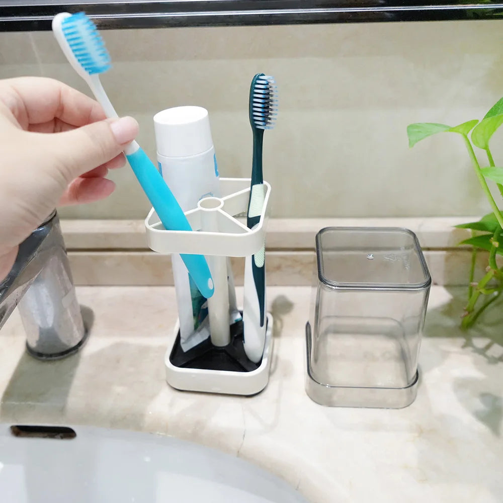 Toothbrush Holder With Cup/Cover