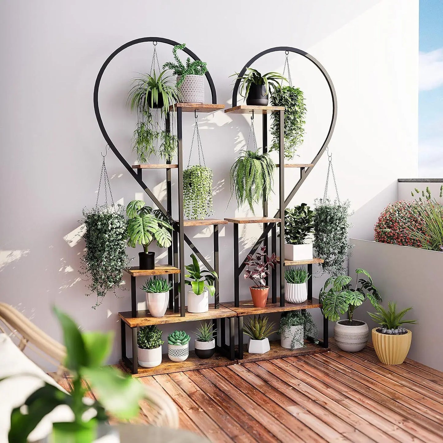 6 Tiered Metal Plant Stand/ LED Grow Lights