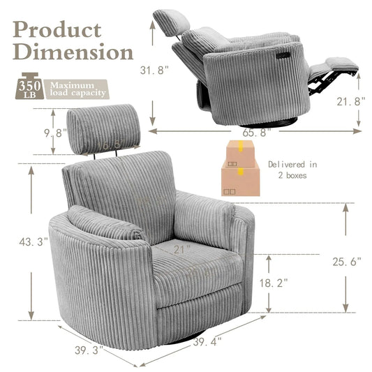 Power Swivel Recliner Rocking Chair