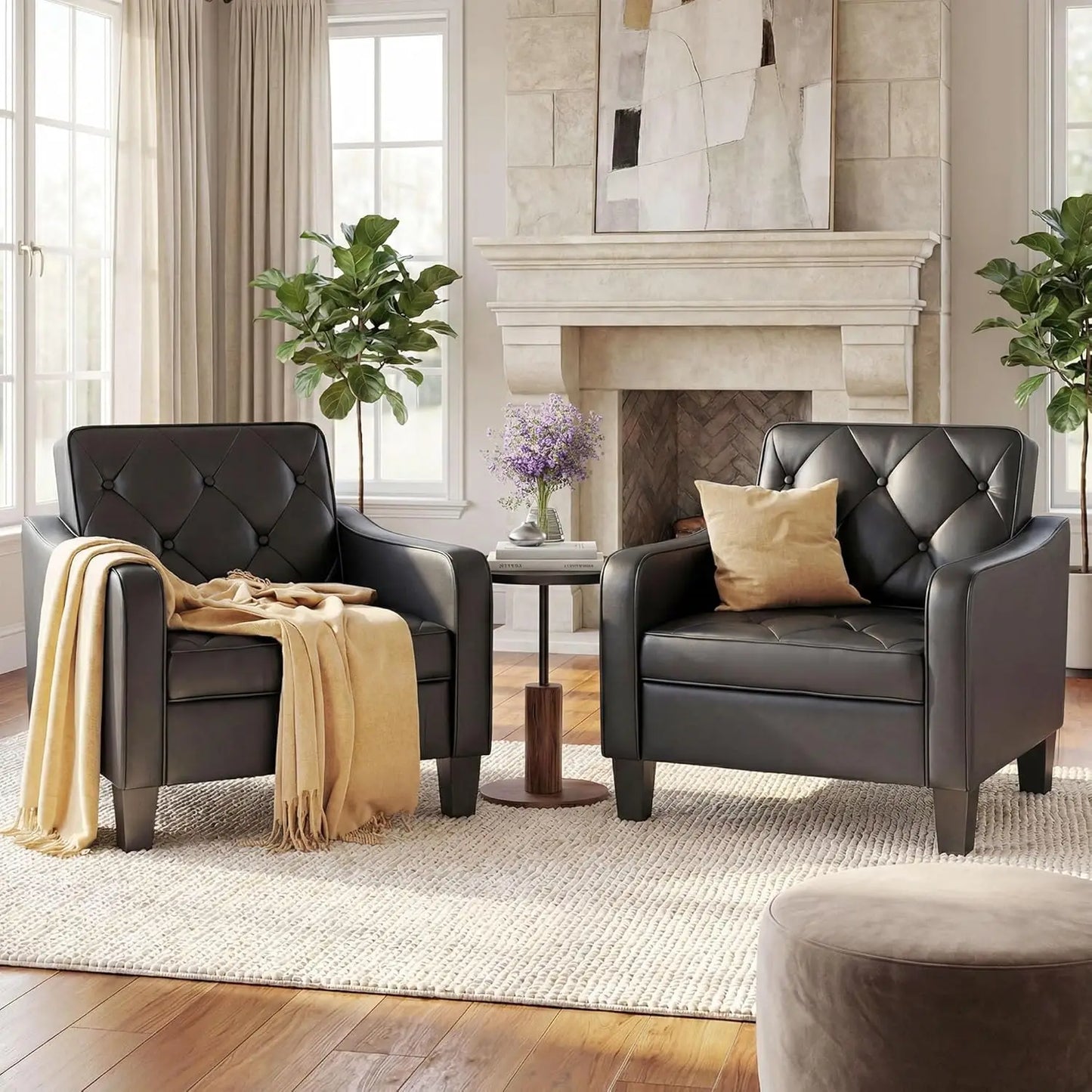 Blue Accent Chairs Set Of 2