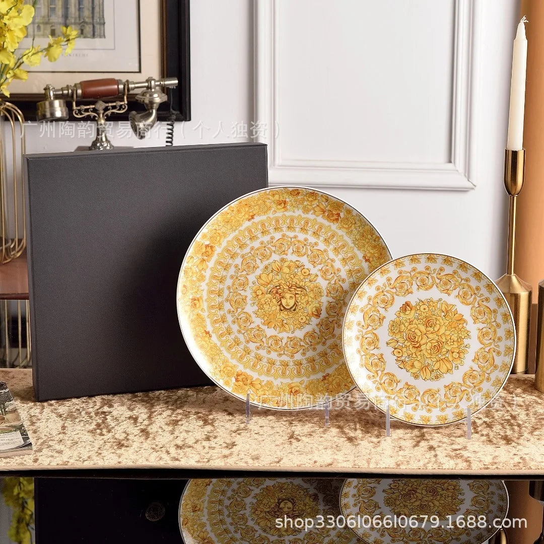 European Luxury Western Dinner Plate Set