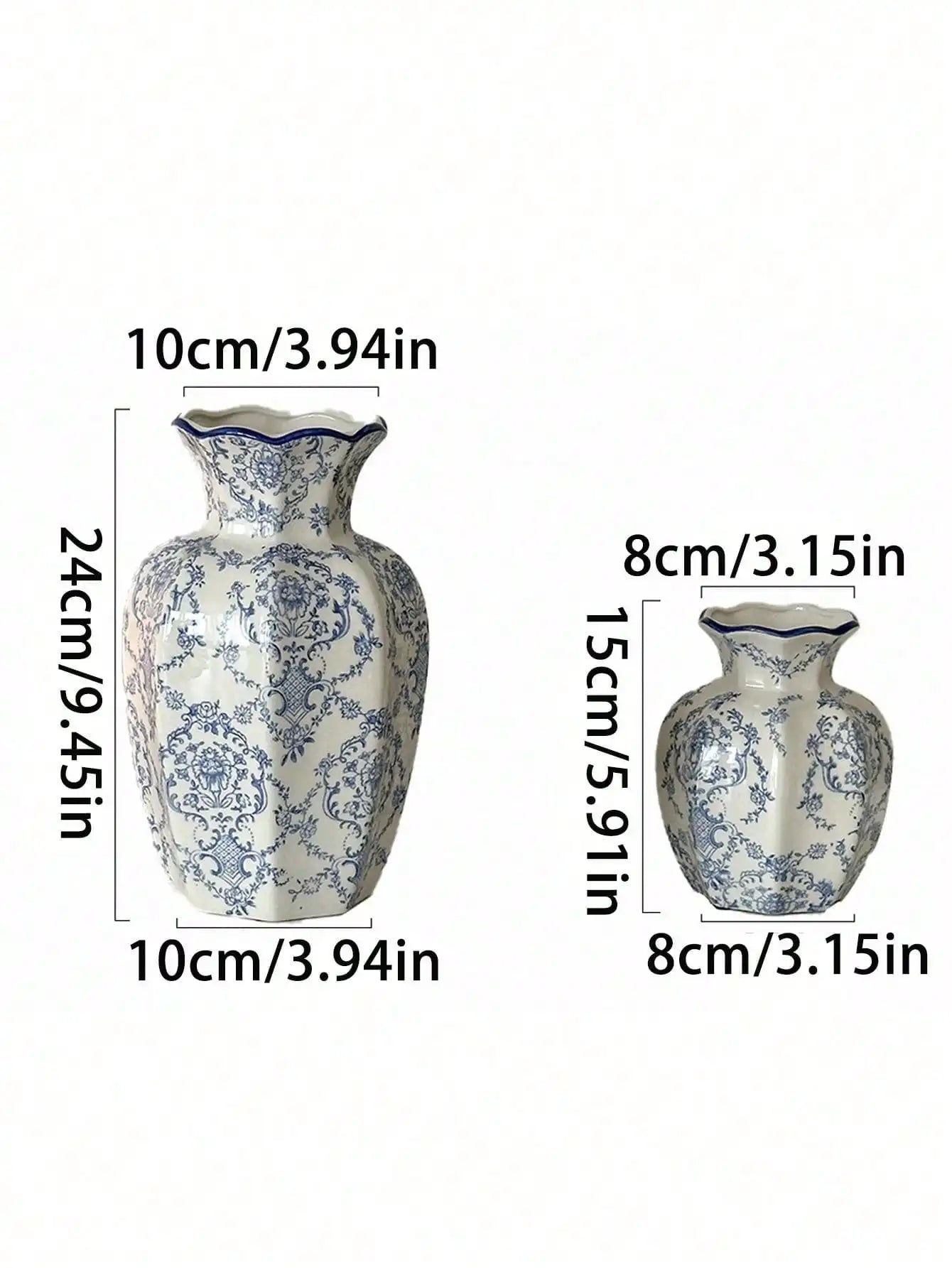 1 Pc Blue & White Porcelain Vase