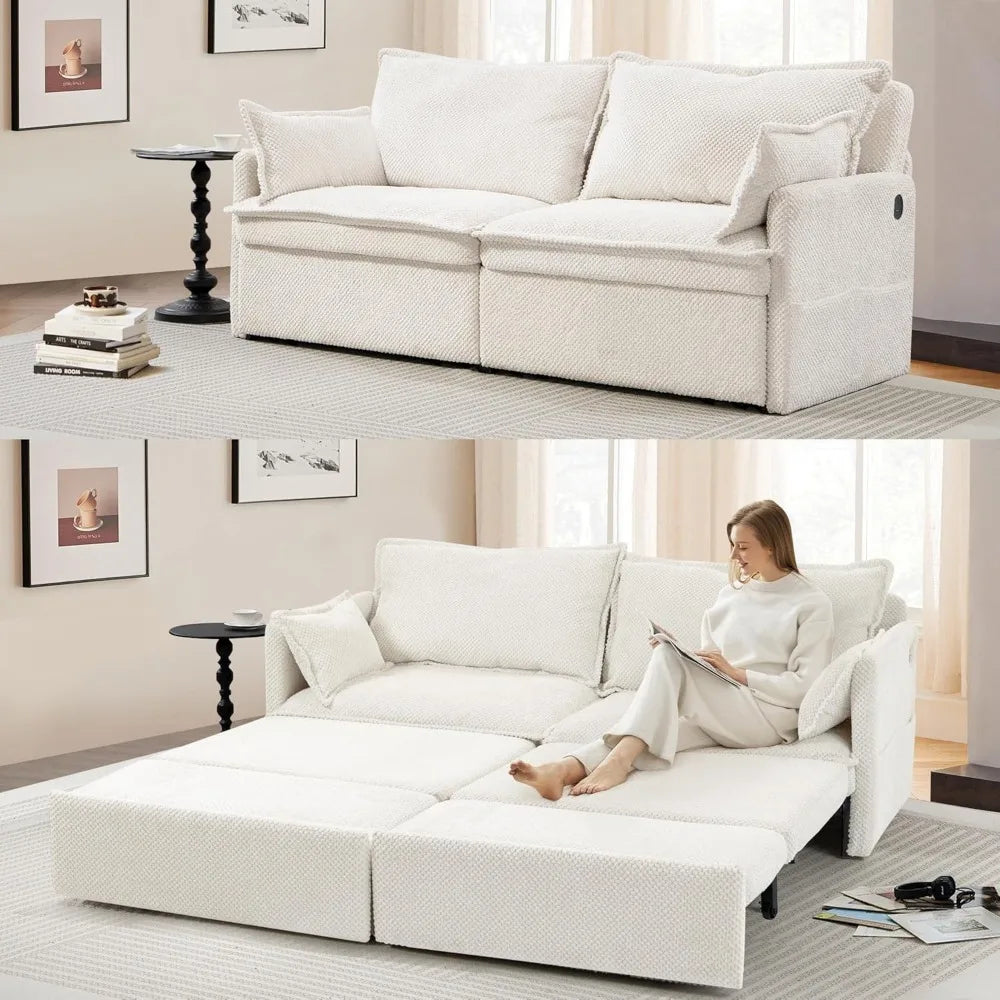 Customized 74" King Convertible Sleeper Sofa Bed