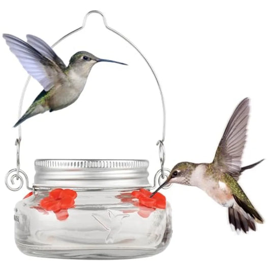 6 Mason Jar Hummingbird Feeders 6 Oz