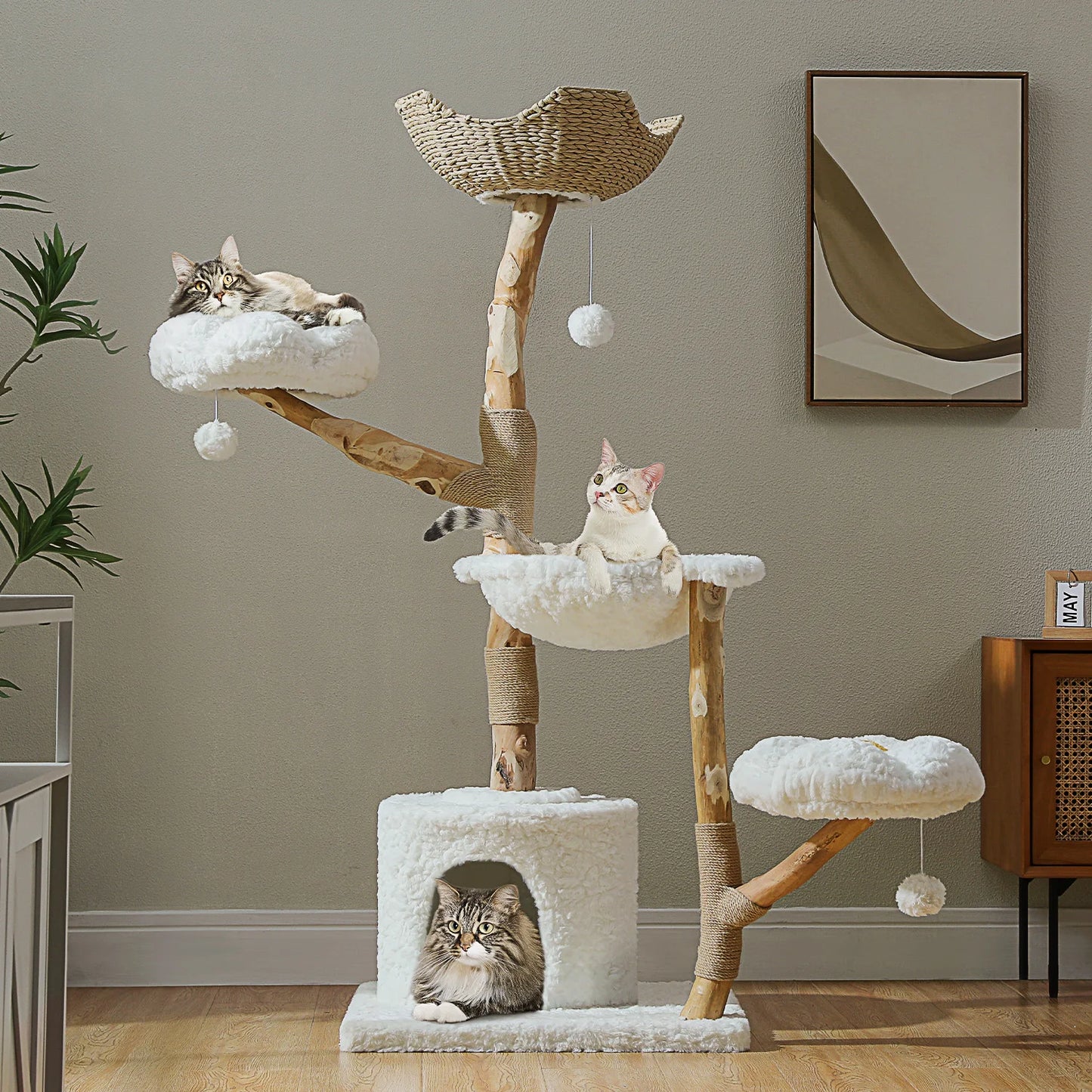 Large Cat Tree Tower with Sisal Scratching Post