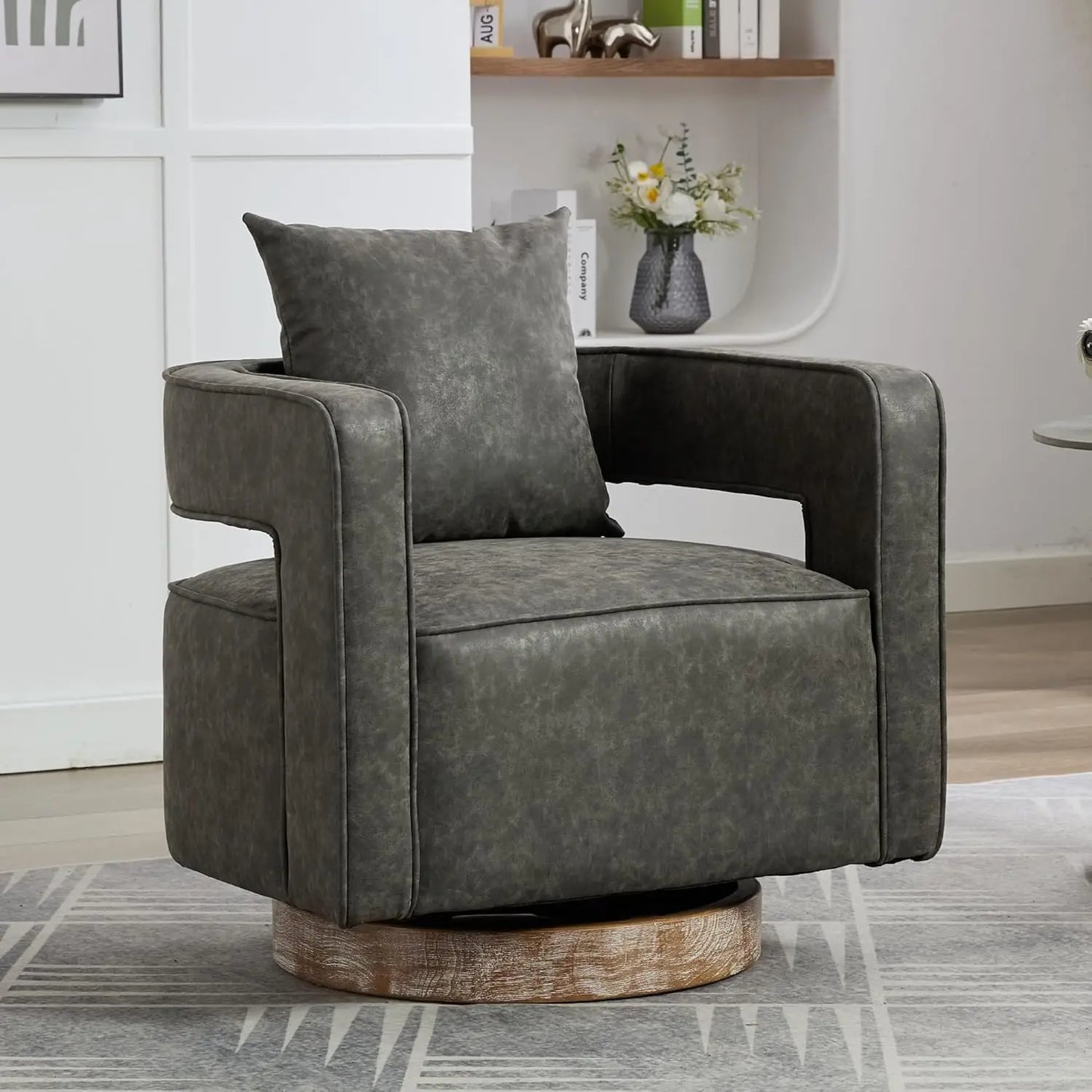 Upholstered Swivel Accent Chair Set Of 2
