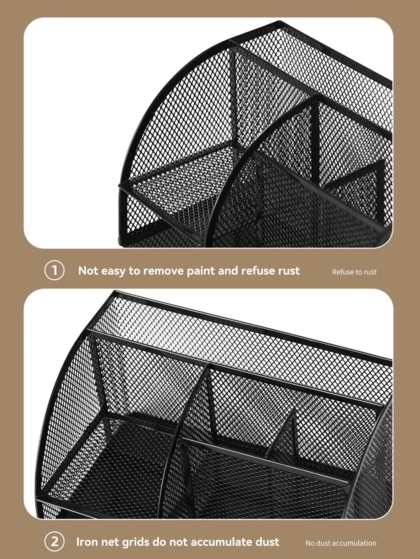 Seven-Grid Combination Pen Holder Metal