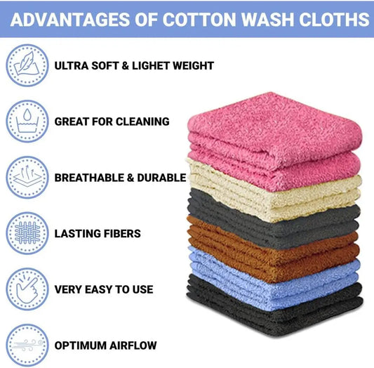 Cotton Washcloth Set 24 Pack
