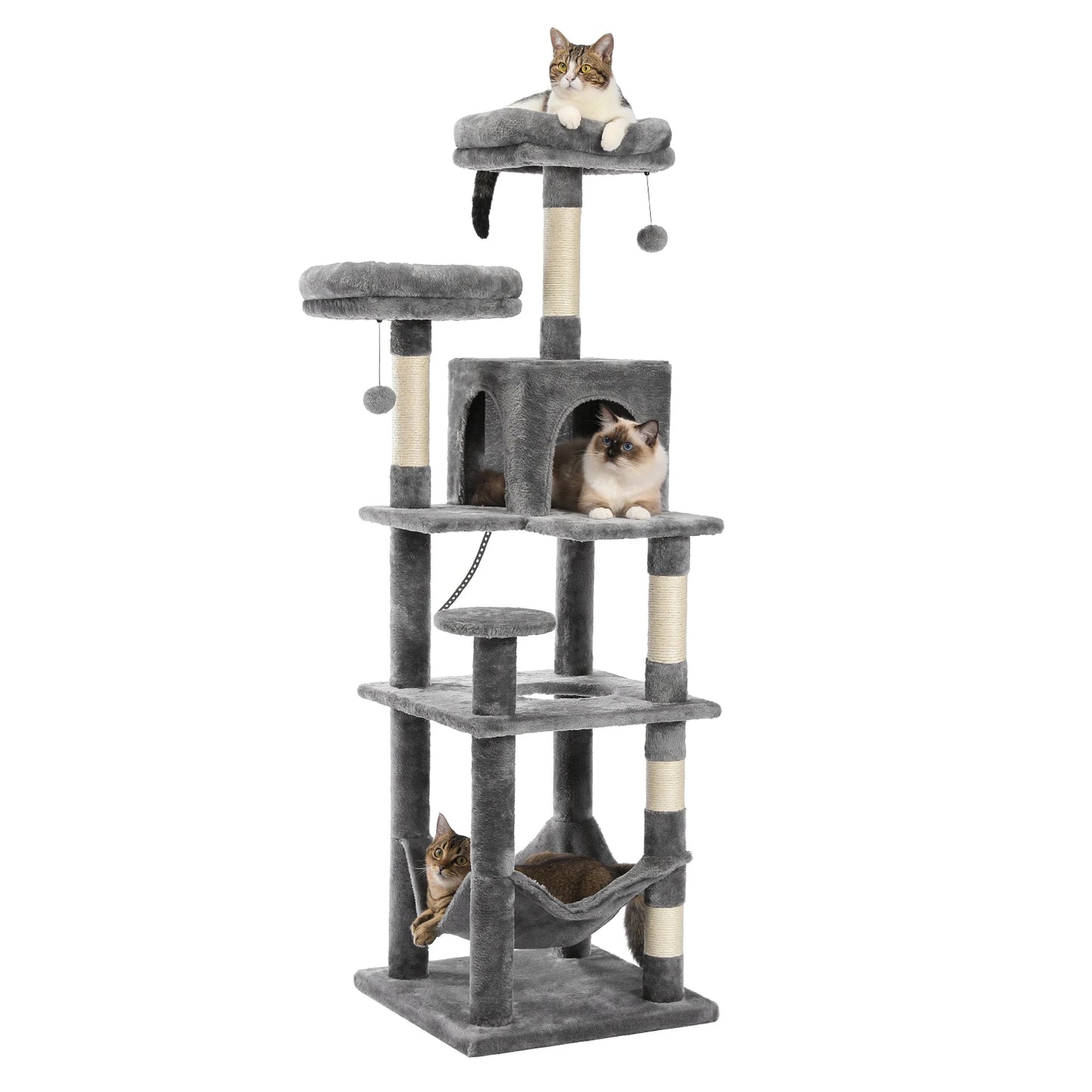 Large Cat Tree Tall Cat Tower for Indoor Cats