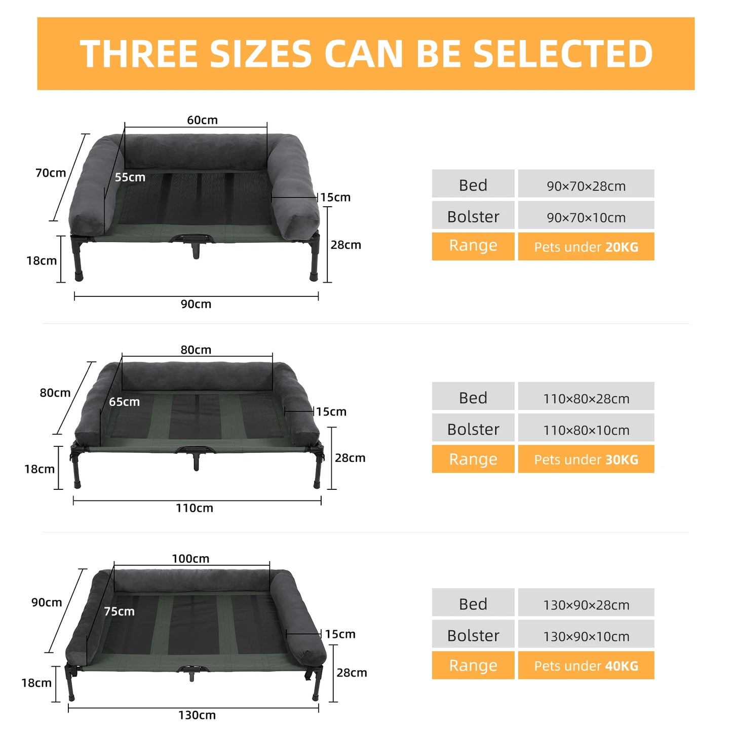 Dogs/Cats Indoor Outdoor Elevated Pet Lounger Bed