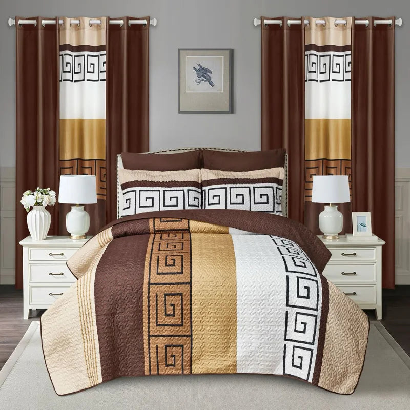 10 Pcs Printed Bedspread Set