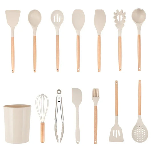 14Pcs Kitchen Cooking Utensil Set With Caddy