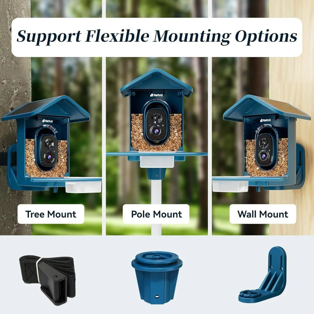 Smart Bird Feeder with Camera Solar Powered