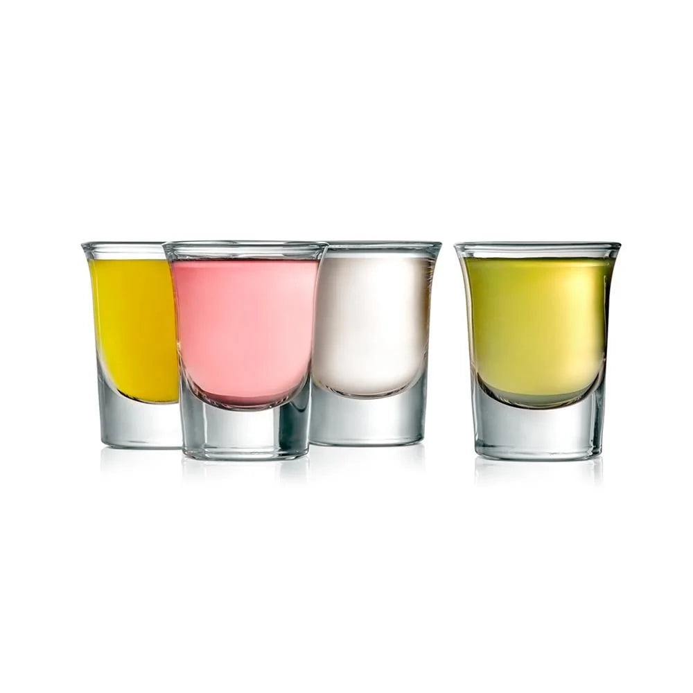 Elegant 4 Pack Clear Shot Glasses