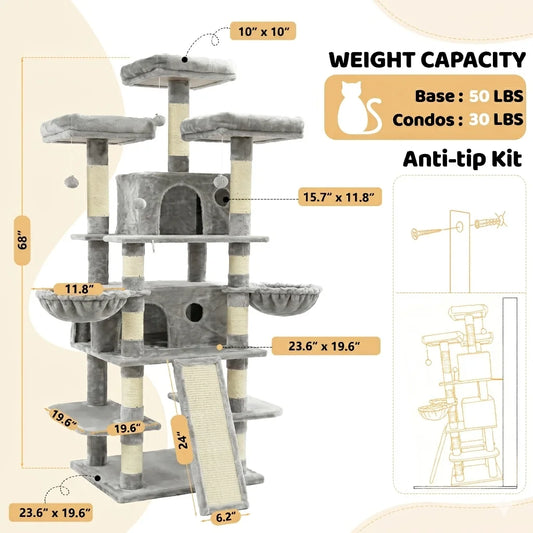 Large Multi Level Cat Tree Tower