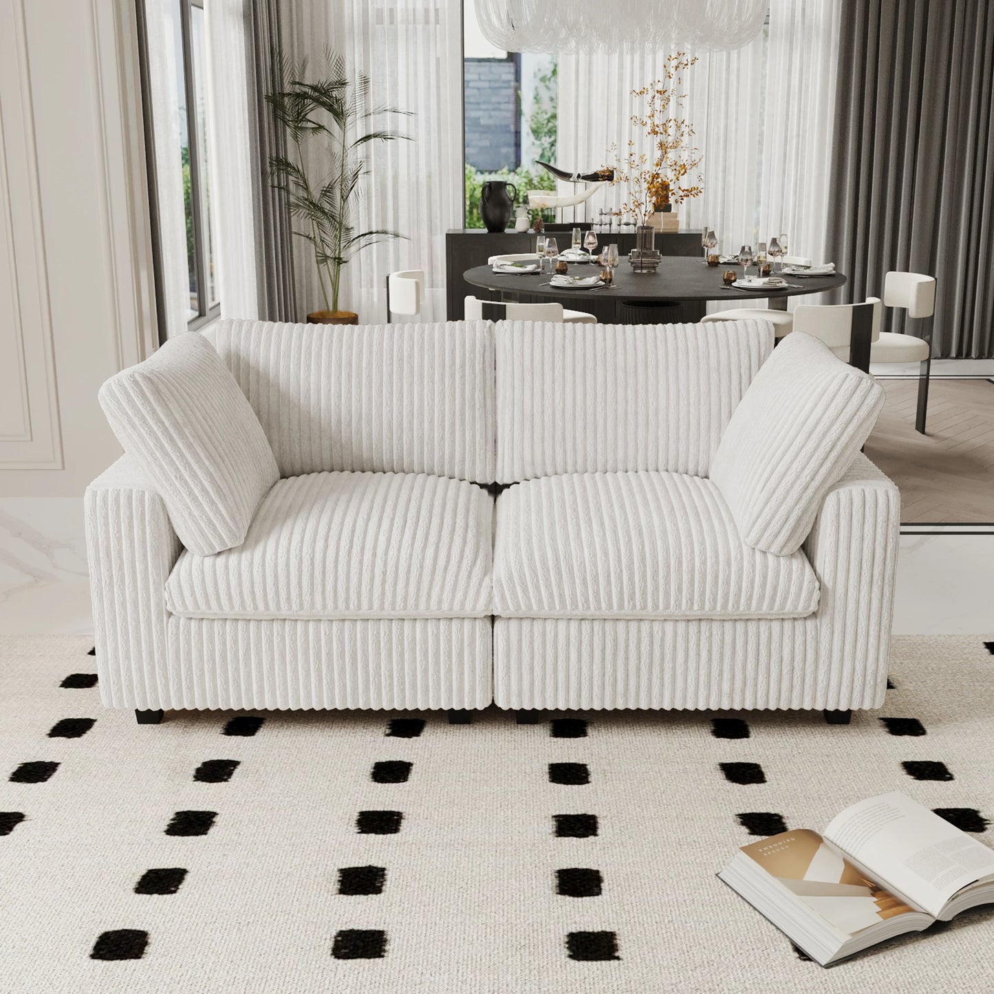 78" Cloud Sectional Couch Soft Deep