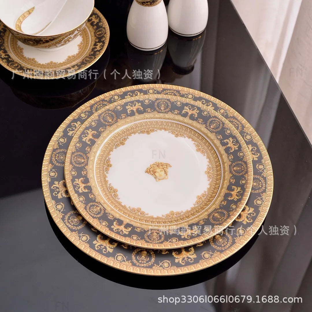 European Luxury Western Dinner Plate Set