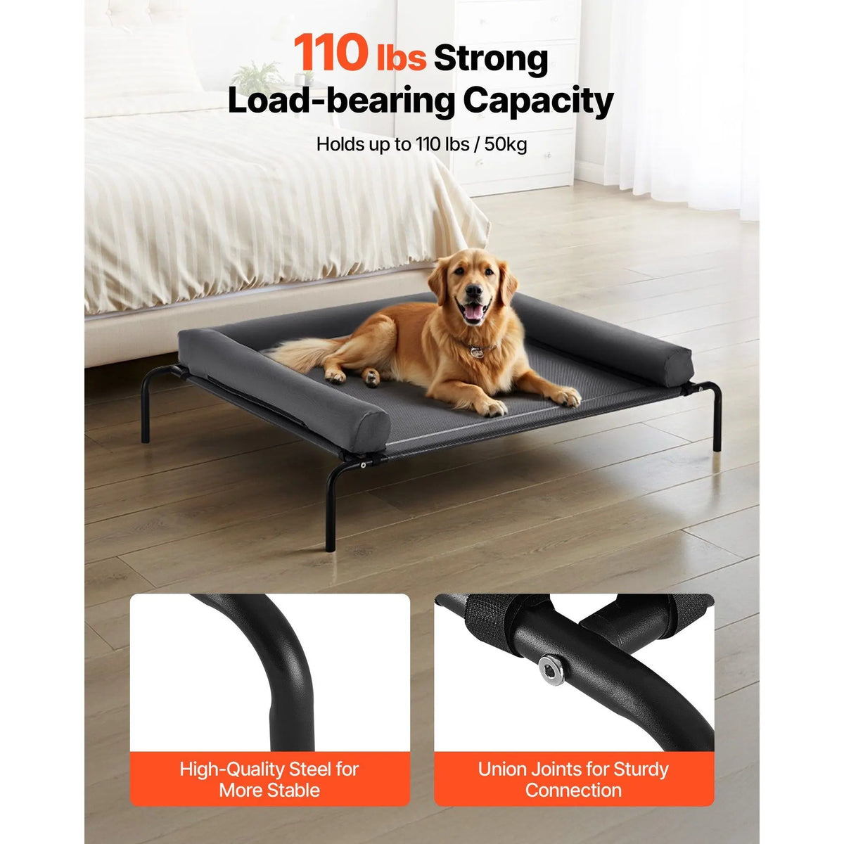 Elevated Dog Bed with Breathable Mesh