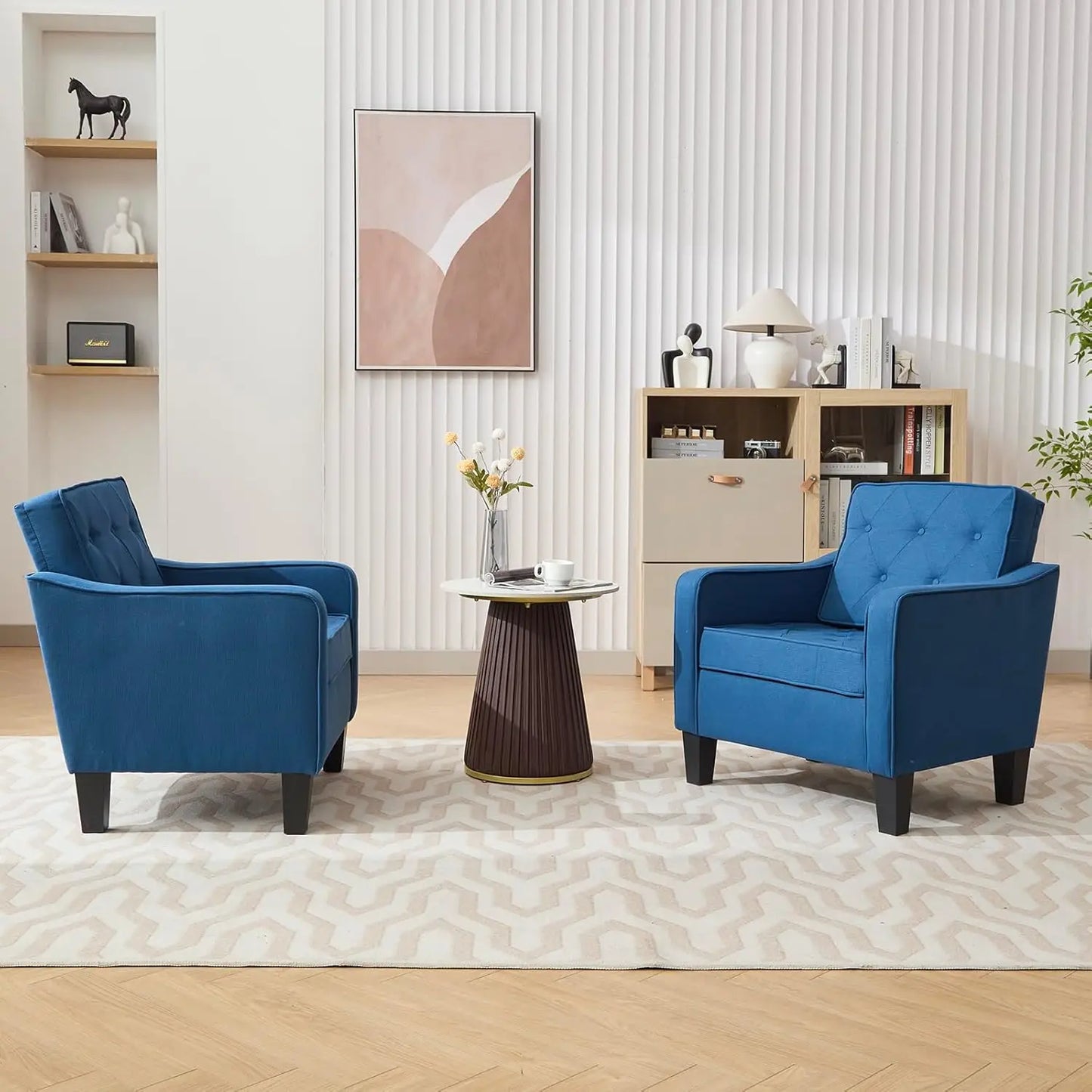 Blue Accent Chairs Set Of 2