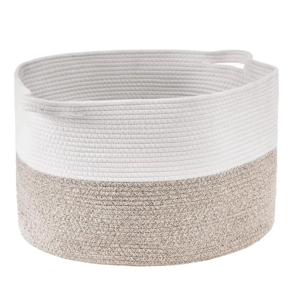 Cotton Rope Storage Basket  20 x 20 x 13 In