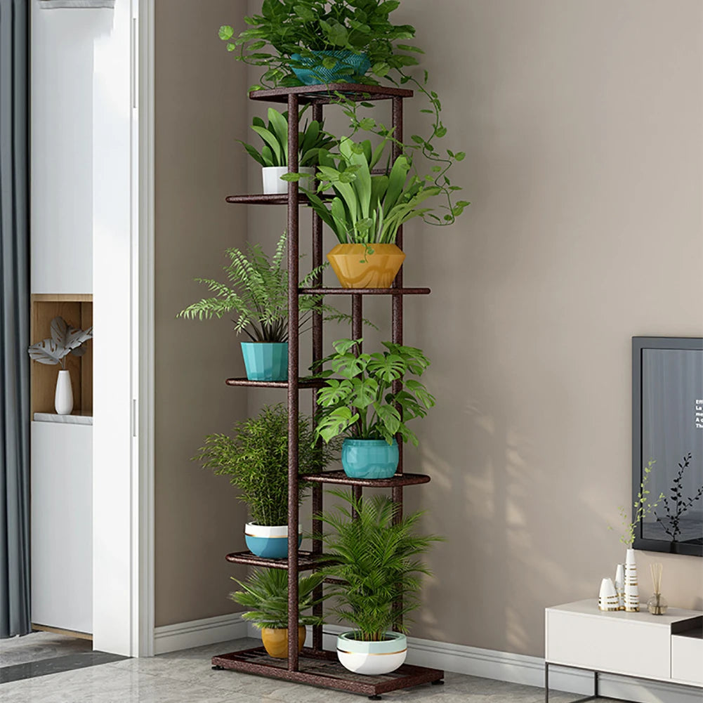 Metal Plant Stand 7 Tier 8 Flower Pot Holder Shelf