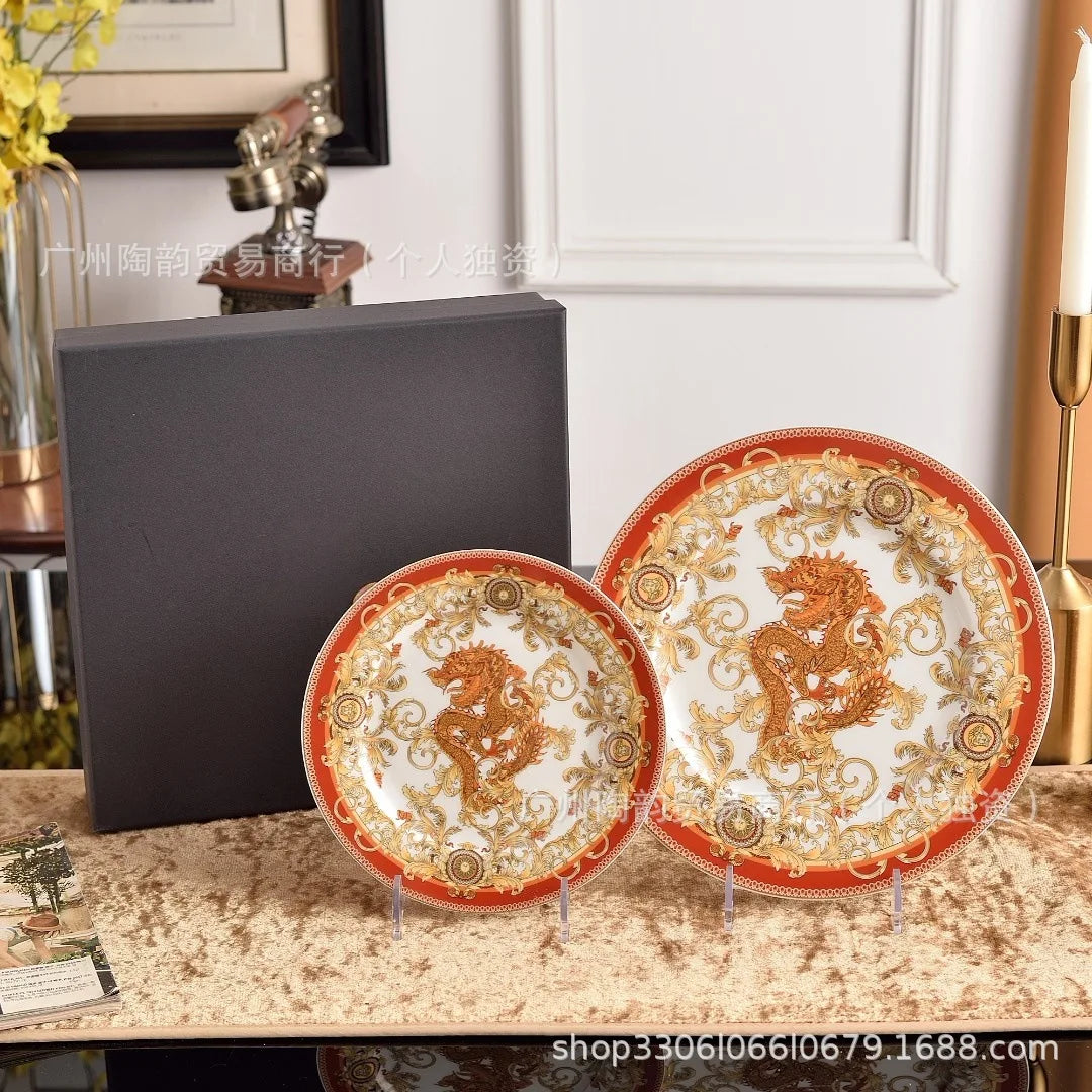 European Luxury Western Dinner Plate Set