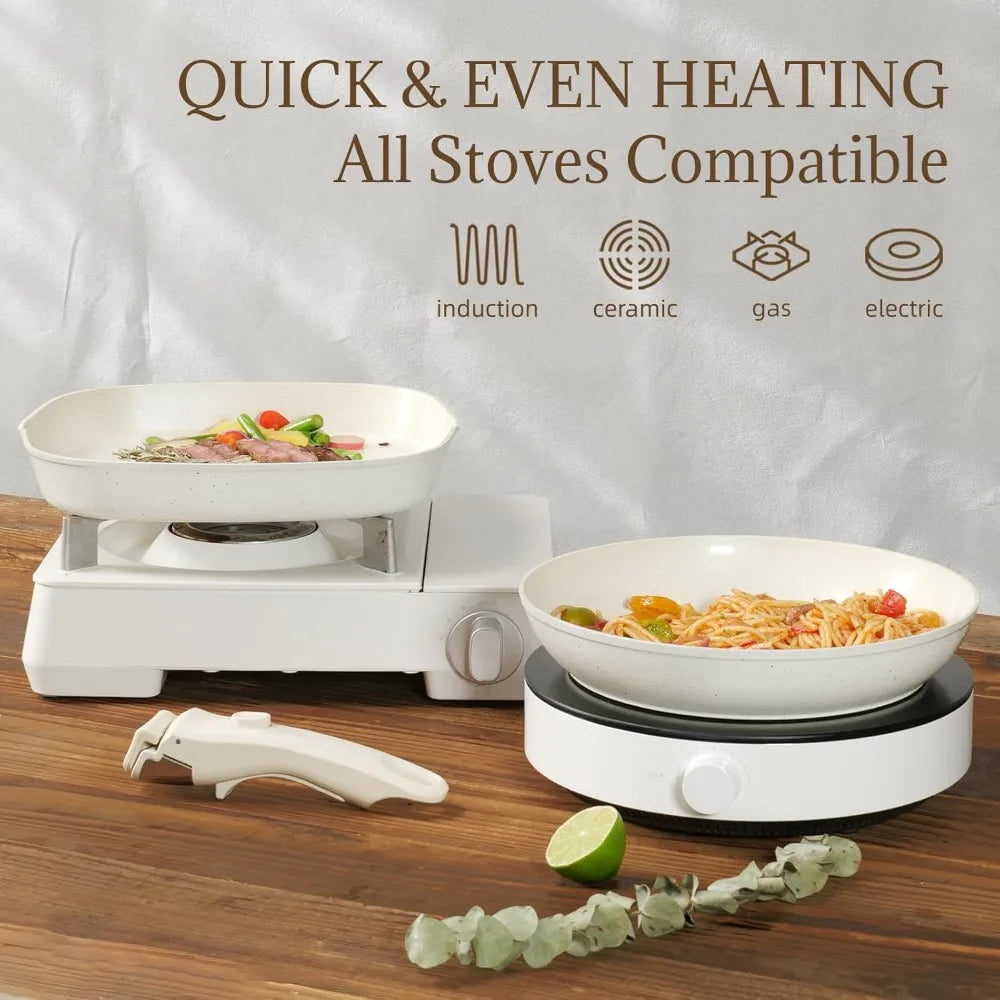 23Pcs Ceramic Cookware Set