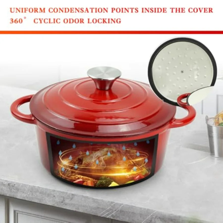 Enameled Cast Iron Cookware Set 7