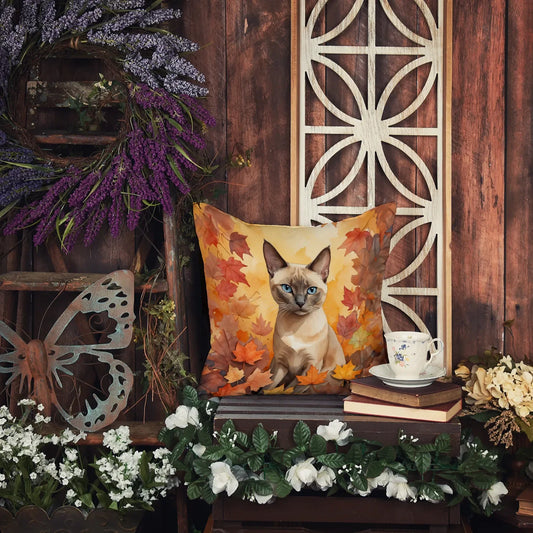 14Hx14W Cat Throw Pillow Washable