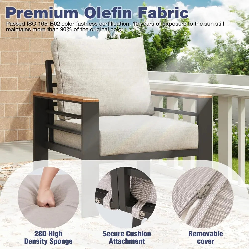 Aluminum Patio Furniture Set 7 Seats