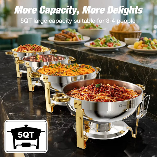 2/4/6 Pack Stainless Steel Chafing Dish