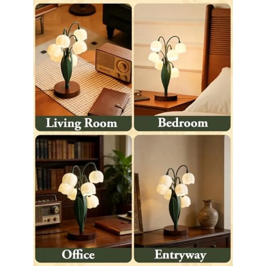 Flower Lamp, Bedside Vintage Table Lamps